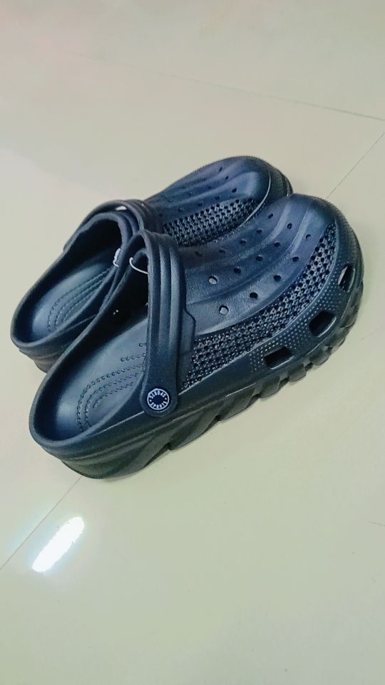 Mens crox with black shine